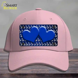 Blue White Anchor Hearts Oil Rubbed Novelty License Plate Hat Cotton / Pink