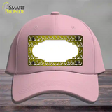 Yellow White Anchor Scallop Oil Rubbed Novelty License Plate Hat Cotton / Pink