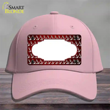 Red White Anchor Scallop Oil Rubbed Novelty License Plate Hat Cotton / Pink