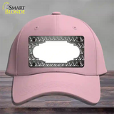 Gray White Anchor Scallop Oil Rubbed Novelty License Plate Hat Cotton / Pink