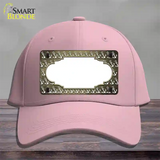 Gold White Anchor Scallop Oil Rubbed Novelty License Plate Hat Cotton / Pink