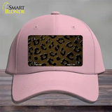 Brown Black Cheetah Oil Rubbed Novelty License Plate Hat Cotton / Pink