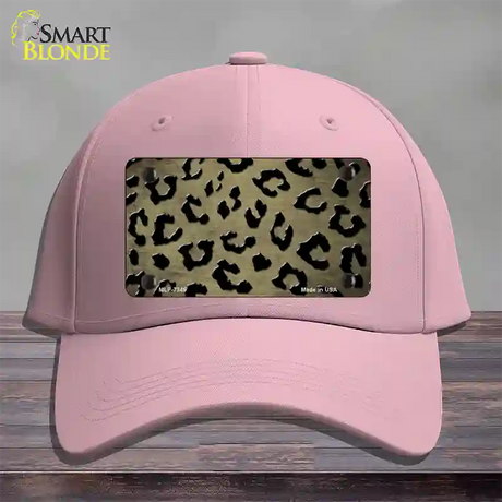 Gold Black Cheetah Oil Rubbed Novelty License Plate Hat Cotton / Pink