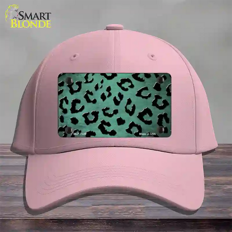 Mint Black Cheetah Oil Rubbed Novelty License Plate Hat Cotton / Pink