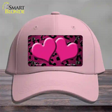 Pink Black Cheetah Hearts Oil Rubbed Novelty License Plate Hat Cotton / Pink