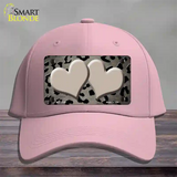 Tan Black Cheetah Hearts Oil Rubbed Novelty License Plate Hat Cotton / Pink