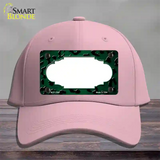 Green Black Cheetah Scallop Oil Rubbed Novelty License Plate Hat Cotton / Pink