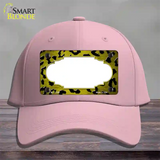 Yellow Black Cheetah Scallop Oil Rubbed Novelty License Plate Hat Cotton / Pink