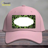 Lime Green Black Cheetah Scallop Oil Rubbed Novelty License Plate Hat Cotton / Pink