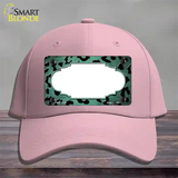 Mint Black Cheetah Scallop Oil Rubbed Novelty License Plate Hat Cotton / Pink