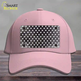 Black White Small Dots Oil Rubbed Novelty License Plate Hat Cotton / Pink