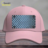 Light Blue White Small Dots Oil Rubbed Novelty License Plate Hat Cotton / Pink