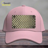 Gold White Small Dots Oil Rubbed Novelty License Plate Hat Cotton / Pink