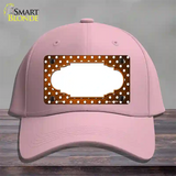 Orange White Small Dots Scallop Oil Rubbed Novelty License Plate Hat Cotton / Pink