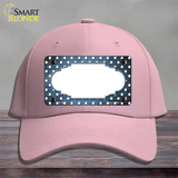 Light Blue White Small Dots Scallop Oil Rubbed Novelty License Plate Hat Cotton / Pink