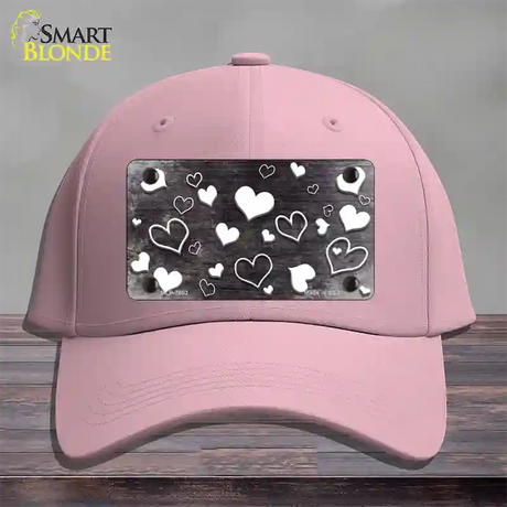 Black White Love Oil Rubbed Novelty License Plate Hat Cotton / Pink