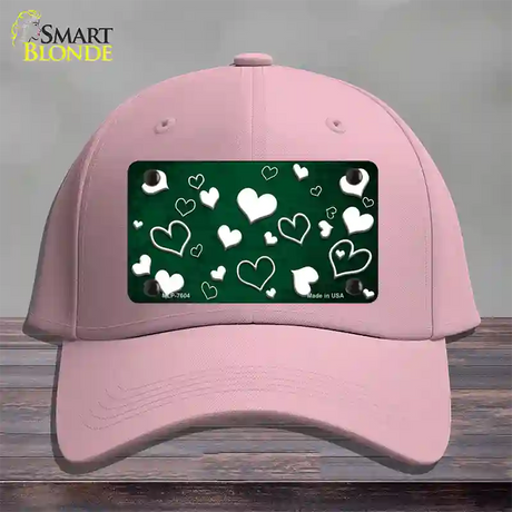 Green White Love Oil Rubbed Novelty License Plate Hat Cotton / Pink