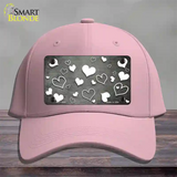 Gray White Love Oil Rubbed Novelty License Plate Hat Cotton / Pink