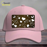 Brown White Love Oil Rubbed Novelty License Plate Hat Cotton / Pink