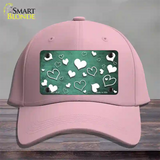 Mint White Love Oil Rubbed Novelty License Plate Hat Cotton / Pink