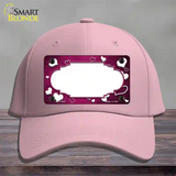 Pink White Love Scallop Oil Rubbed Novelty License Plate Hat Cotton / Pink