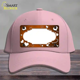 Orange White Love Scallop Oil Rubbed Novelty License Plate Hat Cotton / Pink