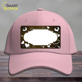 Brown White Love Scallop Oil Rubbed Novelty License Plate Hat Cotton / Pink