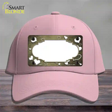 Gold White Love Scallop Oil Rubbed Novelty License Plate Hat Cotton / Pink