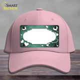 Mint White Love Scallop Oil Rubbed Novelty License Plate Hat Cotton / Pink