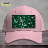 Green White Butterfly Oil Rubbed Novelty License Plate Hat Cotton / Pink