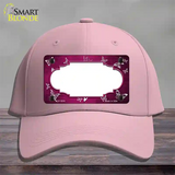 Pink White Scallop Butterfly Oil Rubbed Novelty License Plate Hat Cotton / Pink