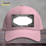 Gray White Scallop Butterfly Oil Rubbed Novelty License Plate Hat Cotton / Pink