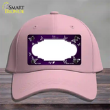 Purple White Scallop Butterfly Oil Rubbed Novelty License Plate Hat Cotton / Pink