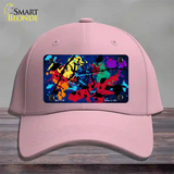 Blue Splatter Oil Rubbed Novelty License Plate Hat Cotton / Pink