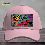 Gray Splatter Oil Rubbed Novelty License Plate Hat Cotton / Pink