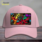 Brown Splatter Oil Rubbed Novelty License Plate Hat Cotton / Pink