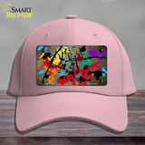 Gold Splatter Oil Rubbed Novelty License Plate Hat Cotton / Pink