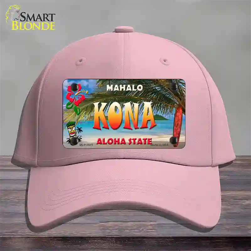 Kona Hawaii State Novelty License Plate Hat Cotton / Pink