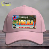 Honolulu Hawaii State Novelty License Plate Hat Cotton / Pink