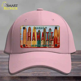 Hawaii Surfboards State Novelty License Plate Hat Cotton / Pink