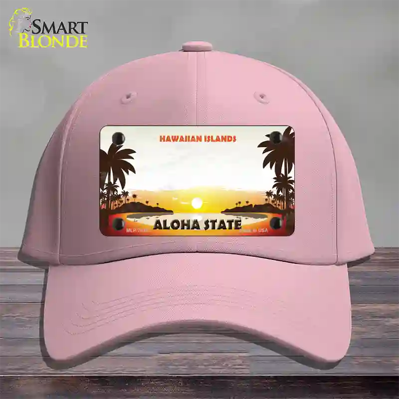 Hawaiian Islands Hawaii Blank State Novelty License Plate Hat Cotton / Pink