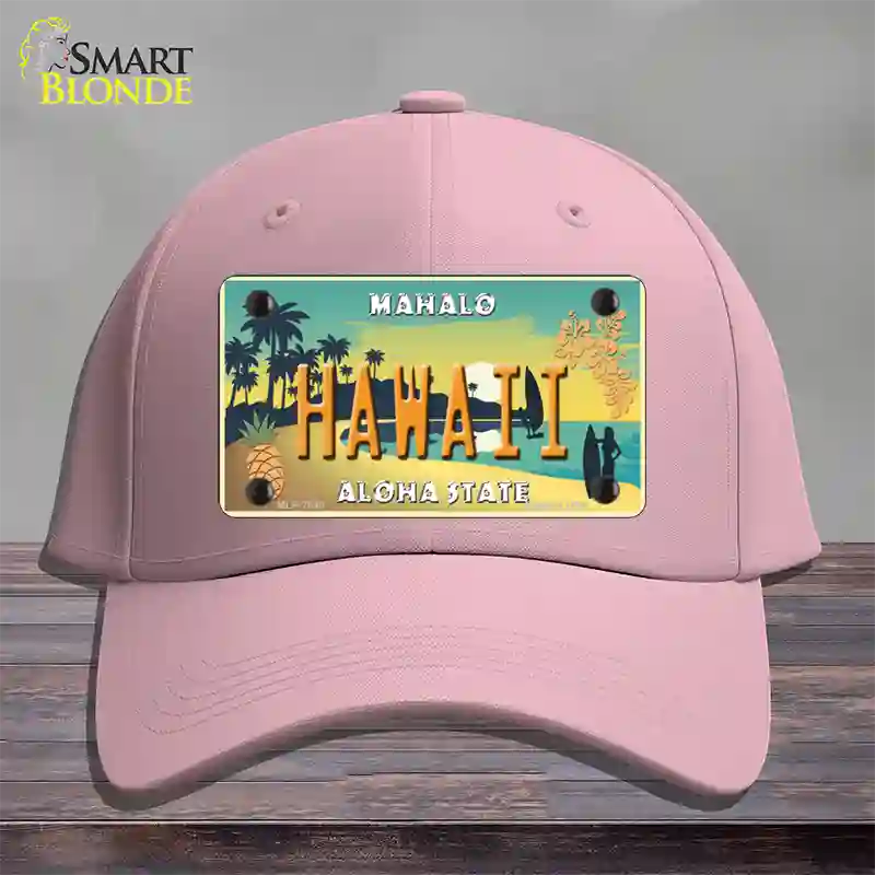 Hawaii Pineapple Novelty License Plate Hat Cotton / Pink