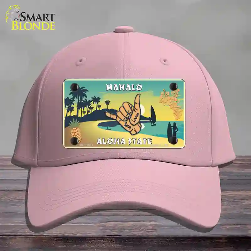 Hang Loose Hawaii Pineapple Novelty License Plate Hat Cotton / Pink