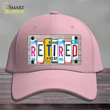 Retired License Plate Art Wood Novelty License Plate Hat Cotton / Pink