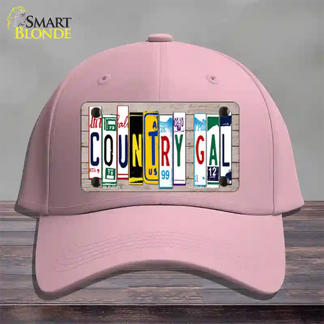 Country Gal Plate Art Novelty License Plate Hat Cotton / Pink