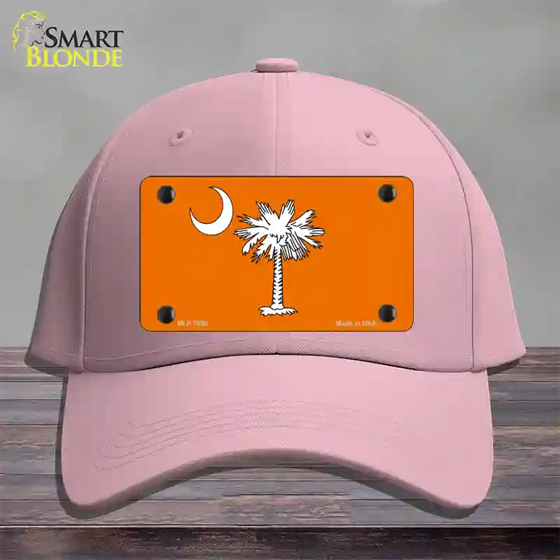 South Carolina Flag Orange Novelty License Plate Hat Cotton / Pink