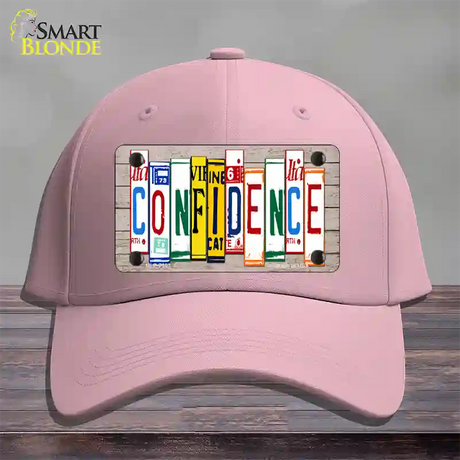 Confidence Wood License Plate Art Novelty License Plate Hat Cotton / Pink