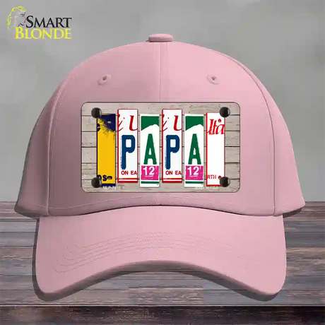 Papa Wood License Plate Art Novelty License Plate Hat Cotton / Pink