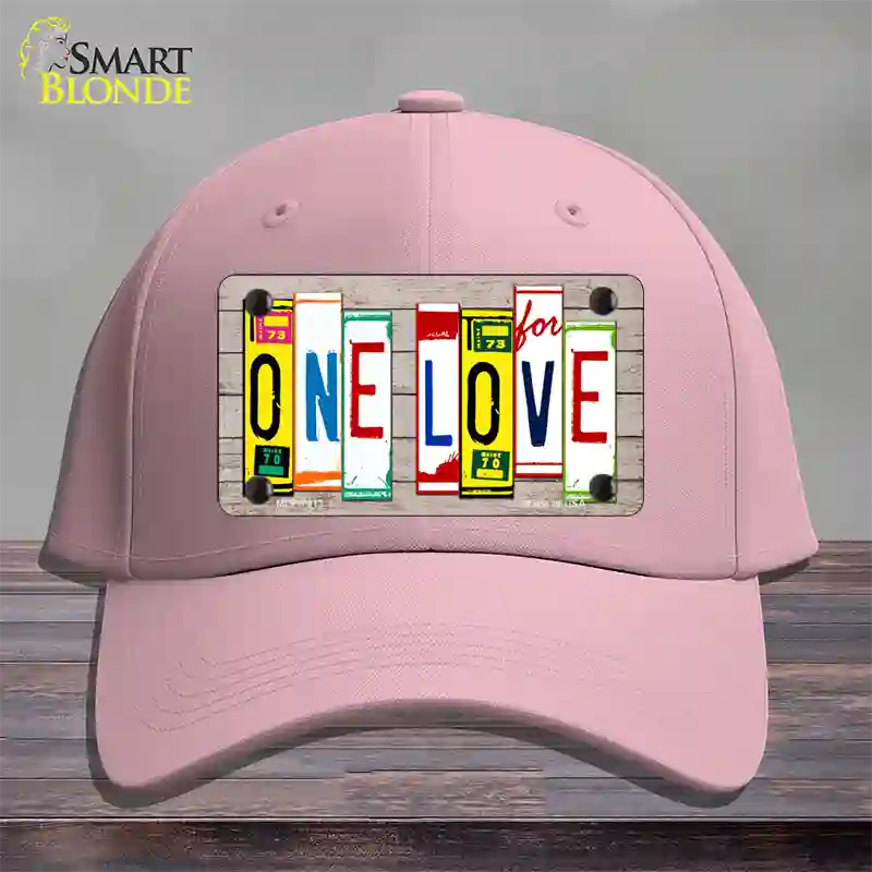 One Love Wood License Plate Art Novelty License Plate Hat Cotton / Pink