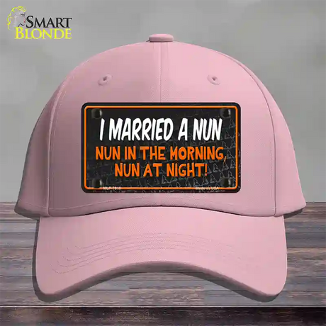 I Married A Nun Novelty License Plate Hat Cotton / Pink